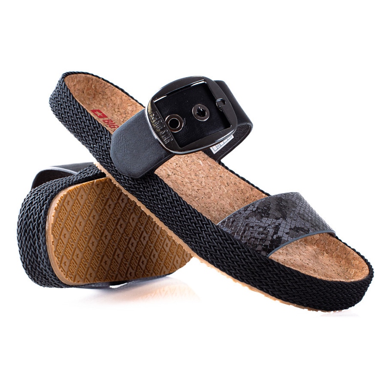 Big Star Damen Hausschuhe schwarz 2