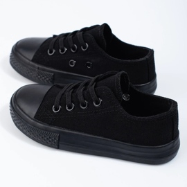 Schwarze Vico Kindersneaker mit Gummizug 2