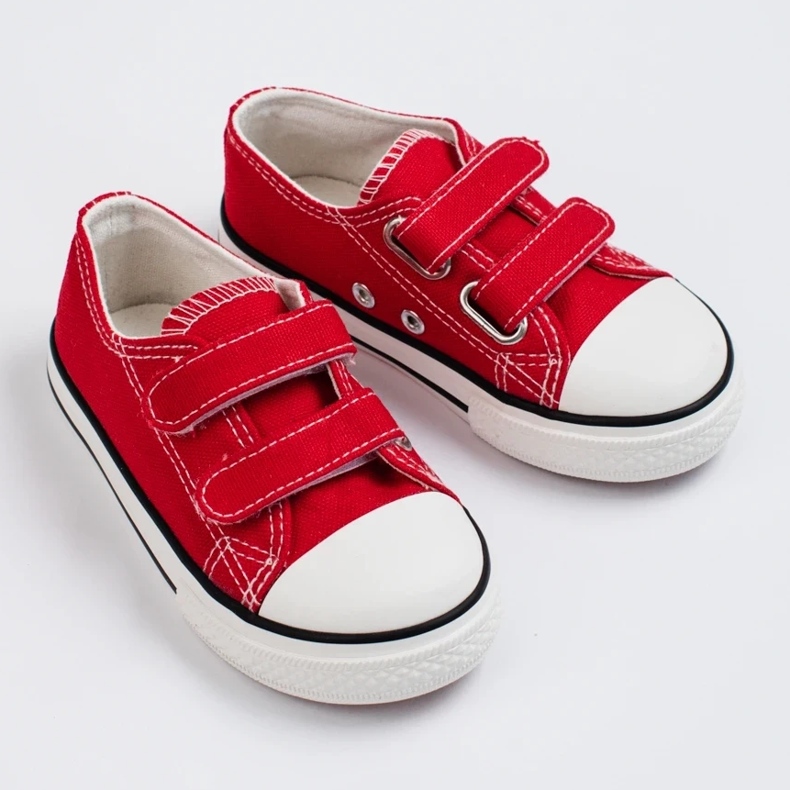 Vico Kinderturnschuhe mit Klettverschluss rot 2