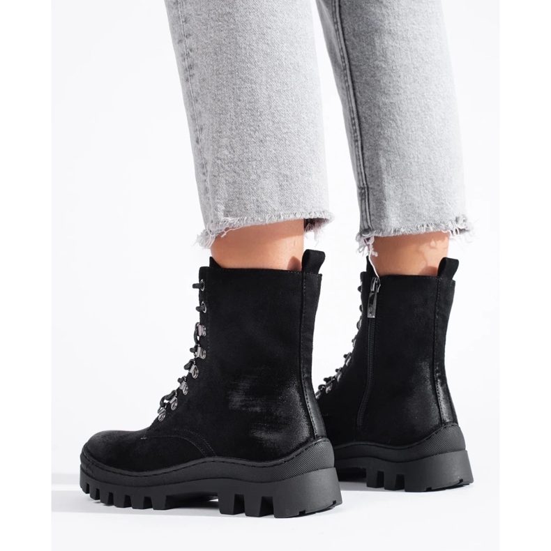 W. Potocki Schwarze Arbeitskleidung für Damen aus Wildleder von Potocki 1