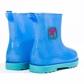 Blaue Gummistiefel für einen Jungen 1