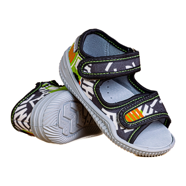 Hausschuhe für Jungen Viggami Ignaś druk grau 2