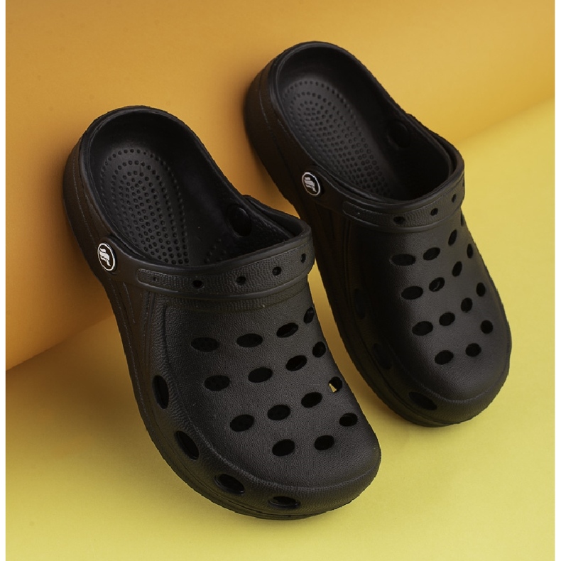 Schwarze, leichte Flip-Flops für Jungen 1