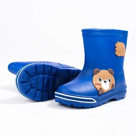 Blaue niedrige Gummistiefel für Kinder 3