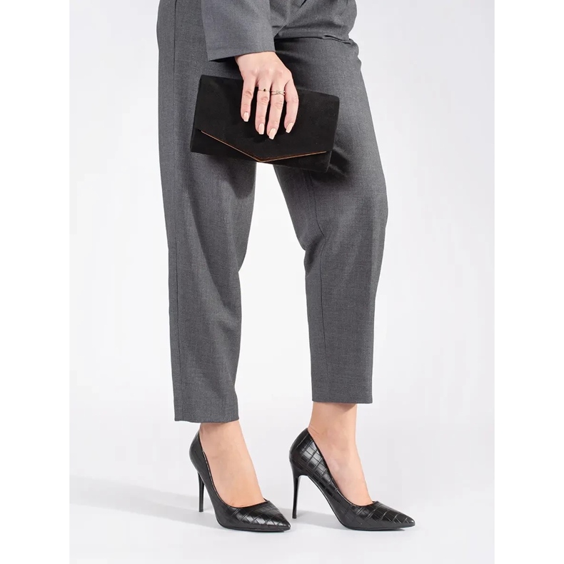 Modische Damen-Pumps mit hohem Absatz schwarz 2