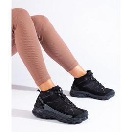 Sport-Trekking-Damenschuhe mit hohem Schaft DK schwarz 5