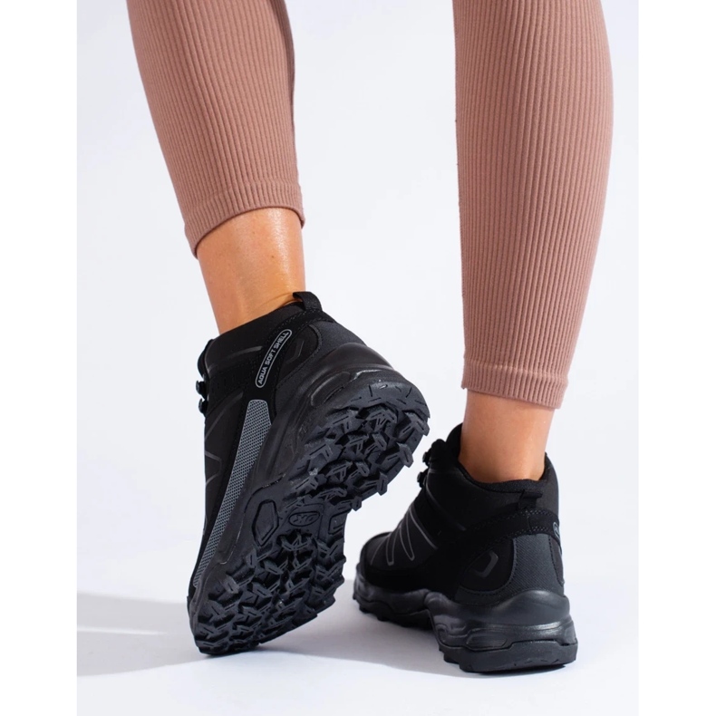 Sport-Trekking-Damenschuhe mit hohem Schaft DK schwarz 2