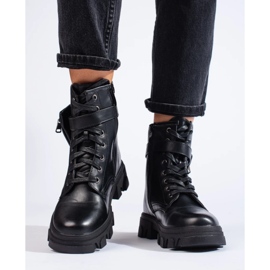 Damenbaggies mit Handtasche schwarz 1