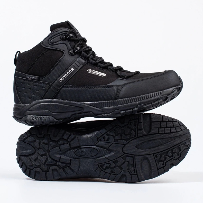 DK Herren-Trekkingschuhe zum Schnüren mit hohem Schaft schwarz 2