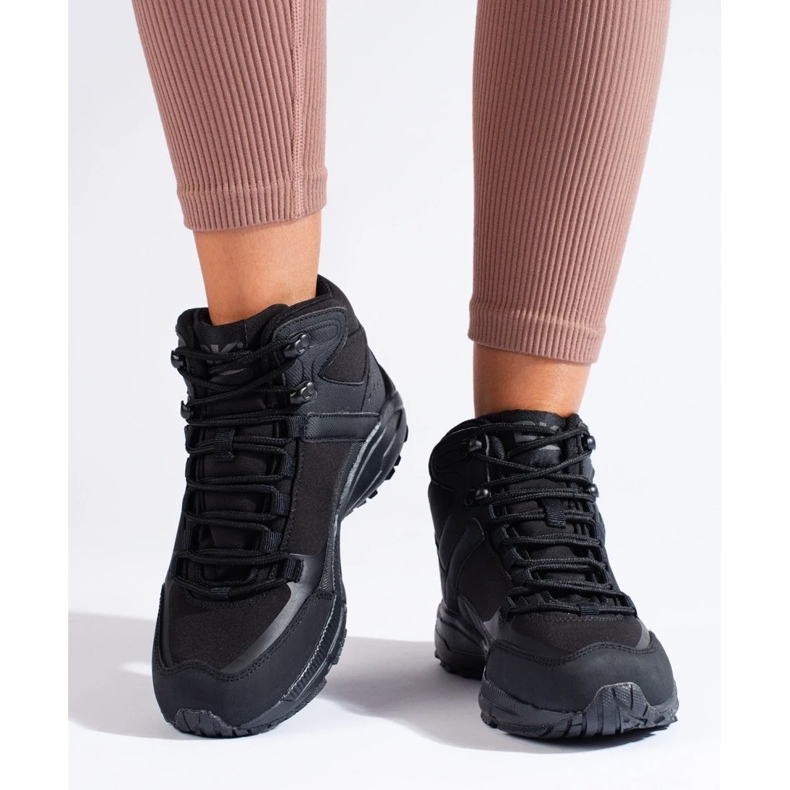 Damen-Trekkingschuhe mit hohem Schaft DK schwarz 2