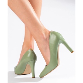 Pistazienpumps für Damen grün 1