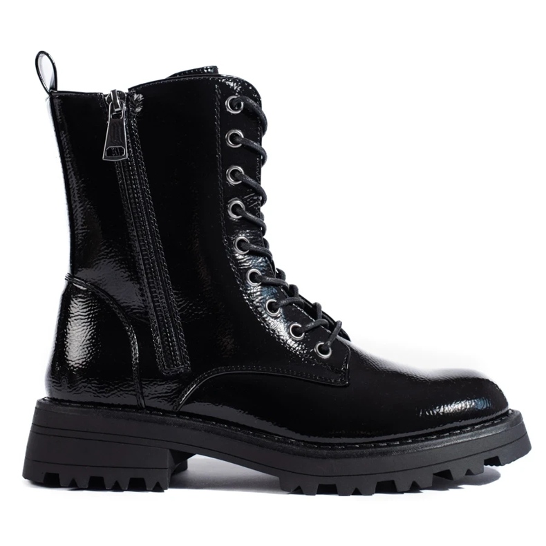 J. Star Arbeiterinnen mit dekorativem Reißverschluss schwarz 2