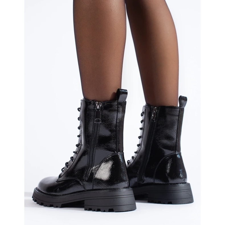 J. Star Arbeiterinnen mit dekorativem Reißverschluss schwarz 1