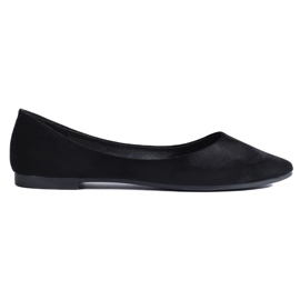 Bequeme Ballerinas aus Wildleder schwarz 2