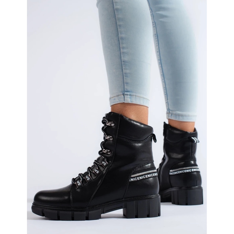 Schwarze Schnürtaschen für Damen 1