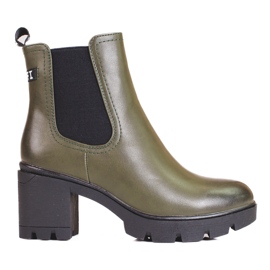 Grüne Stiefeletten für Damen 1