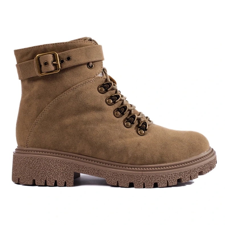 Wildlederstiefel für Damen beige 2