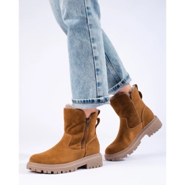 Isolierte Damenstiefel beige 3