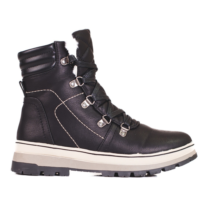 Schwarze Damen-Wanderstiefel mit Isolierung 1