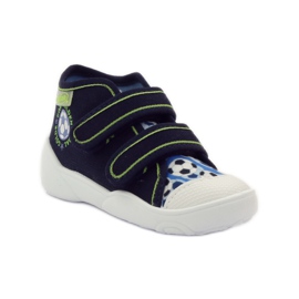 Befado Kinderschuhe Turnschuhe Hausschuhe 212P052 marineblau blau weiß 1