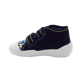 Befado Kinderschuhe Turnschuhe Hausschuhe 212P052 marineblau blau weiß 2