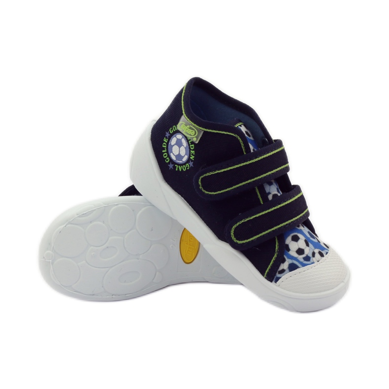 Befado Kinderschuhe Turnschuhe Hausschuhe 212P052 marineblau blau weiß 3