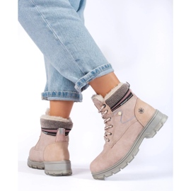 Isolierte Wanderschuhe für Damen beige 1