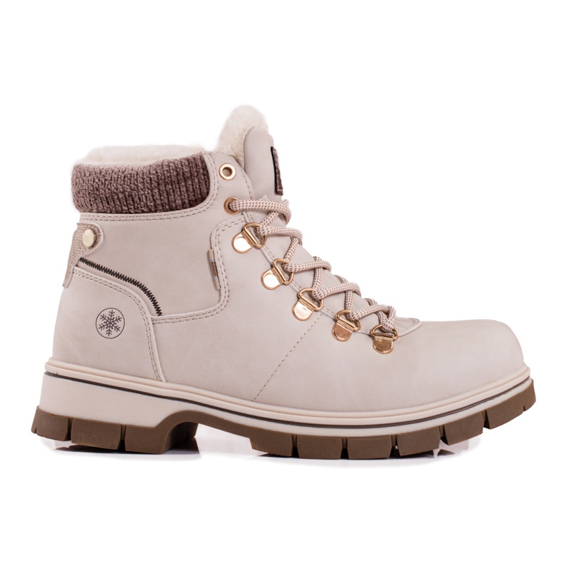 Beige Stiefel mit Eco-Leder-Shelovet 1