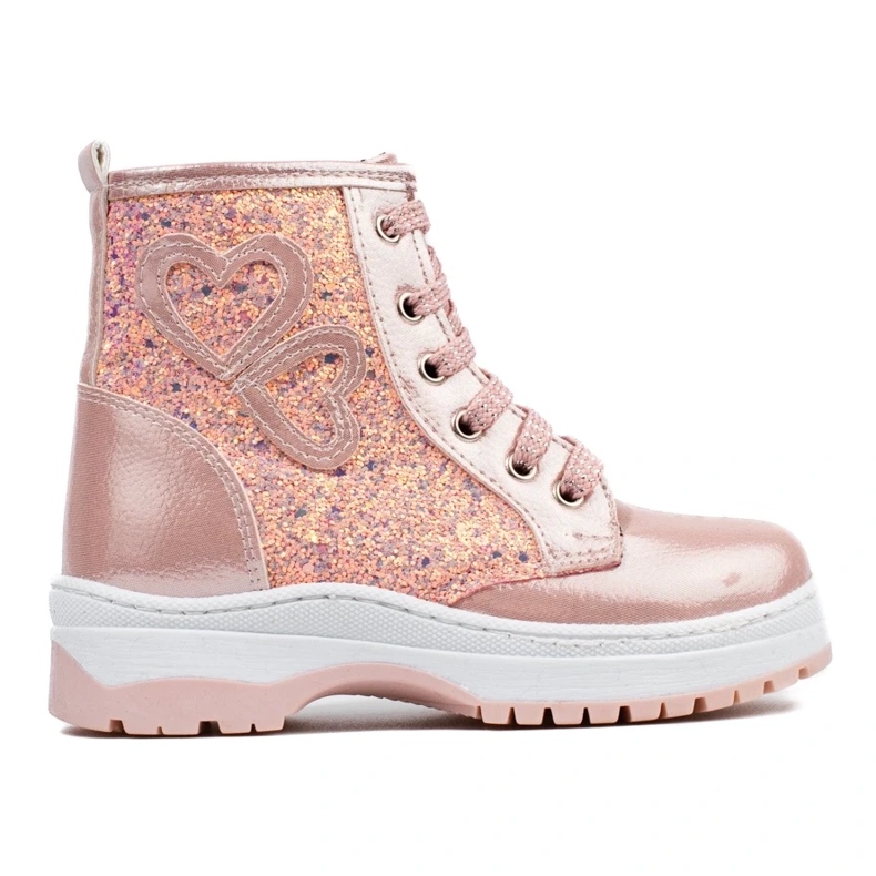 W. Potocki Mädchenstiefel mit Glitzer Potocki rosa 1