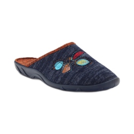 Befado Damenschuhe Hausschuhe 235d153 Hausschuhe braun marineblau 1