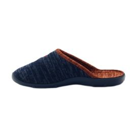 Befado Damenschuhe Hausschuhe 235d153 Hausschuhe braun marineblau 2