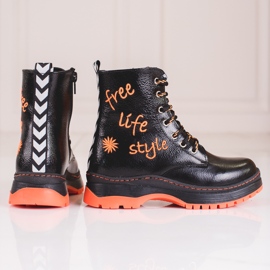 W. Potocki Schwarze Mädchenstiefel von Potocki 2