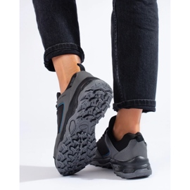 DK Wasserdichter grauer Trekkingschuh für Damen schwarz 4