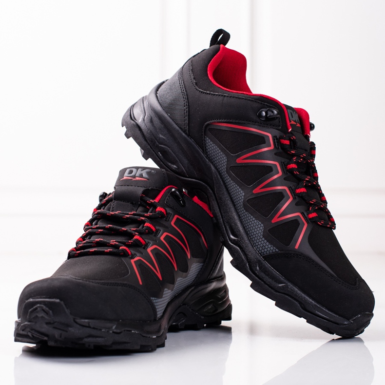 Herren Trekkingschuhe DK schwarz und rot 2
