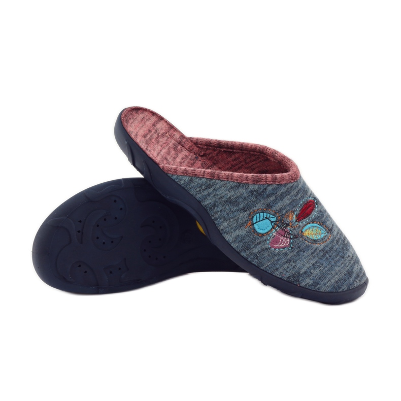 Befado Damenschuhe Hausschuhe 235d151 Hausschuhe braun blau 3