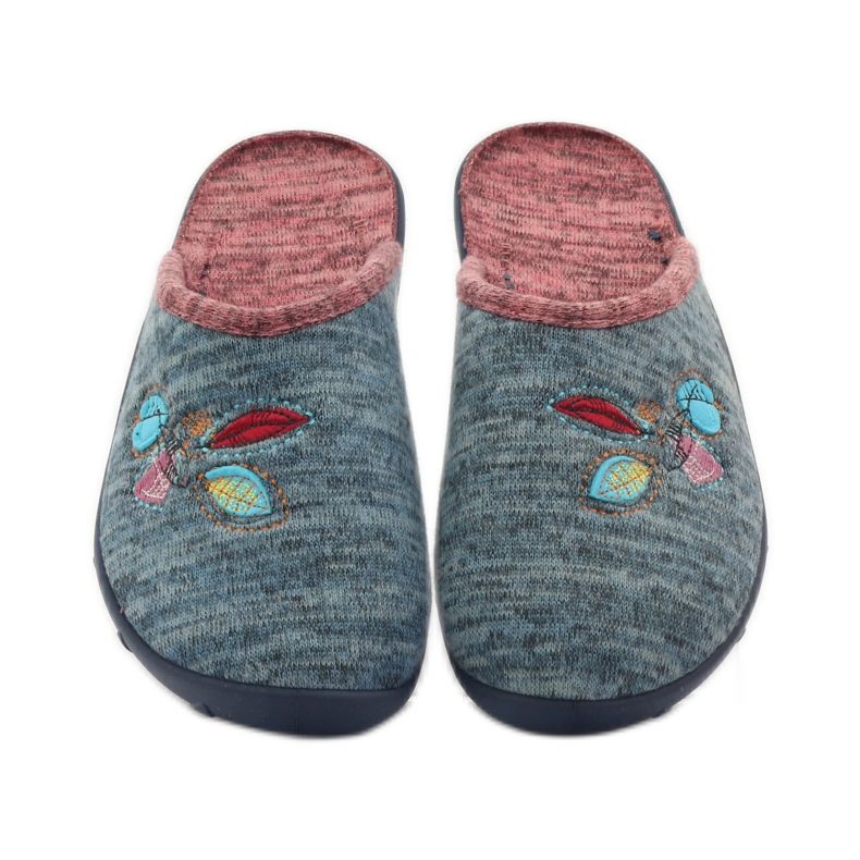 Befado Damenschuhe Hausschuhe 235d151 Hausschuhe braun blau 4
