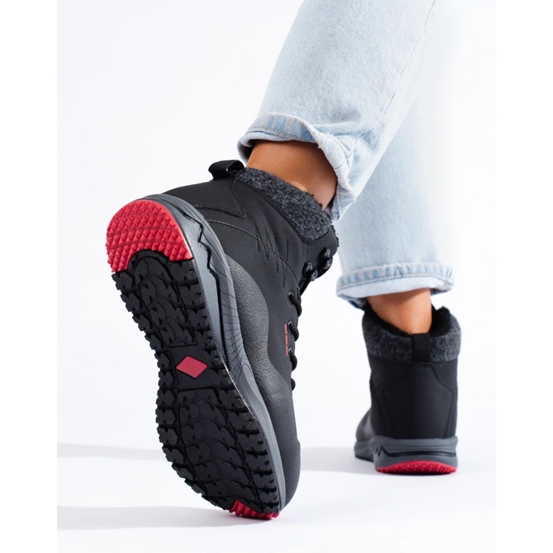 DK Hohe Damen-Trekkingstiefel mit Isolierung schwarz 1