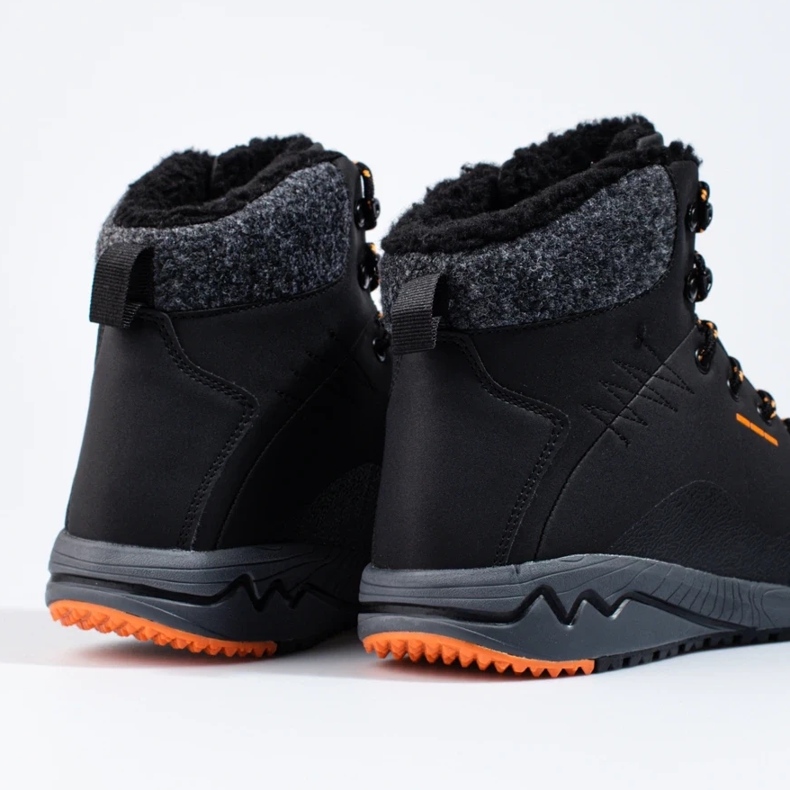 Warme hohe Trekkingschuhe für Herren Dk schwarz 2