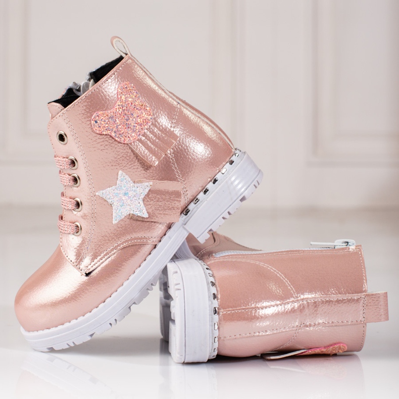 Rosa Mädchenstiefel 2