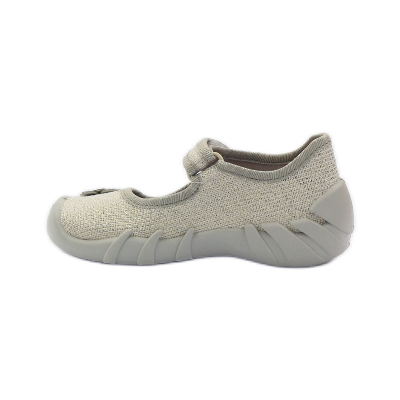 Befado Kinderschuhe Ballerinas Hausschuhe 109p163 braun grau gelb 2