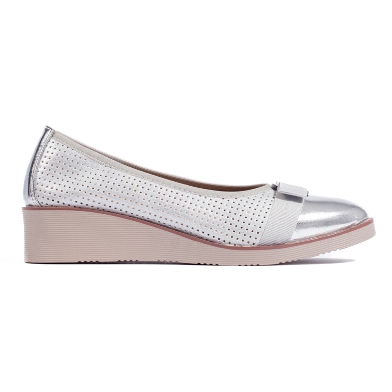 W. Potocki Damenpumps Potocki durchbrochenes Silber silber- 1