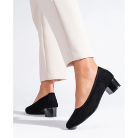 W. Potocki Schwarze durchbrochene Damenpumps Potocki 1