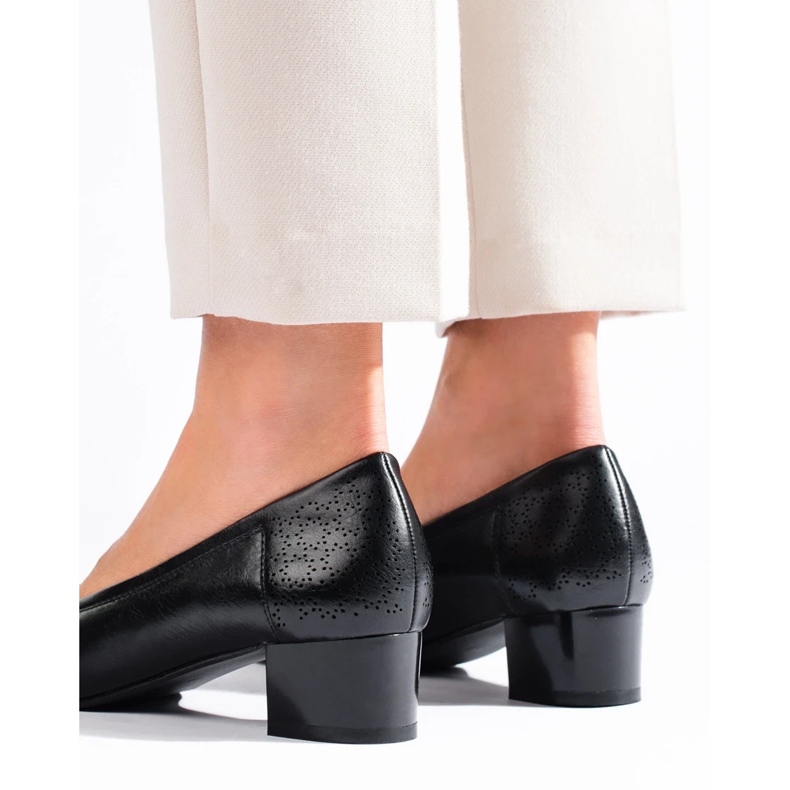 W. Potocki Damenpumps mit niedrigem Absatz Potocki schwarz 1