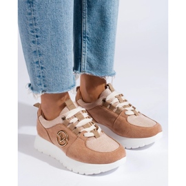 Vinceza beige Damen Sportschuhe 2