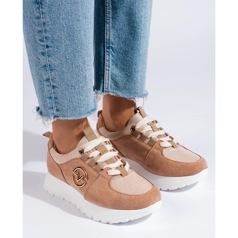 Vinceza beige Damen Sportschuhe 2