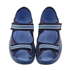 Befado 969x129 blaue Sandalen navy blau rot 4