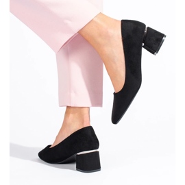 Schwarze Damenpumps von Vinceza mit niedrigem Absatz 1