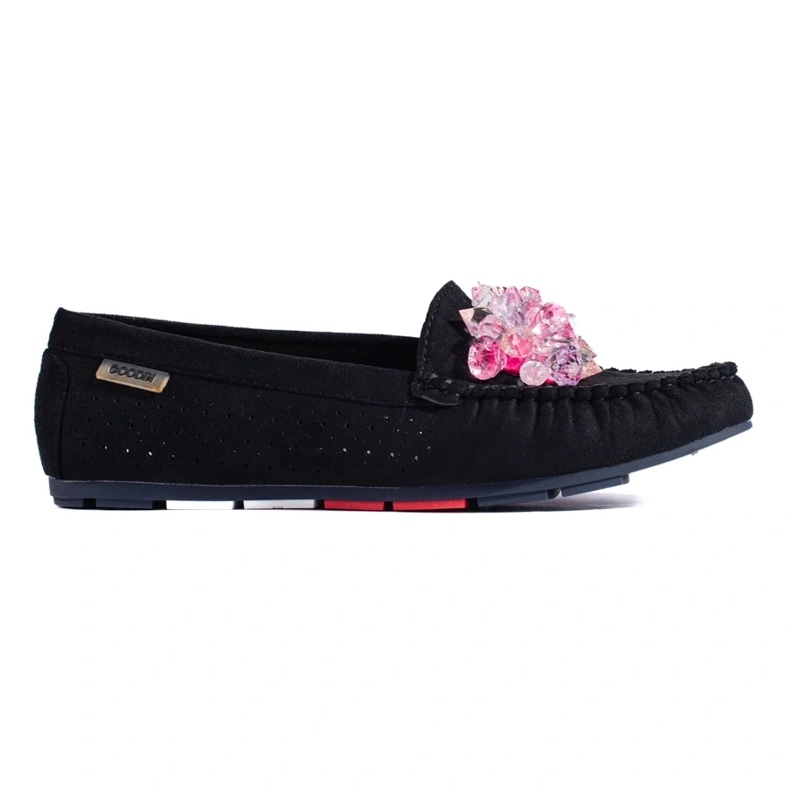 Shelovet Loafer für Damen aus schwarzem Wildleder 2