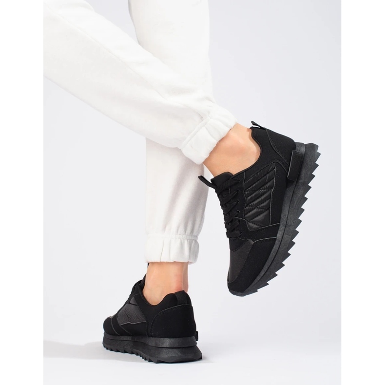 W. Potocki Damen Sportschuhe Turnschuhe Potocki schwarz 1