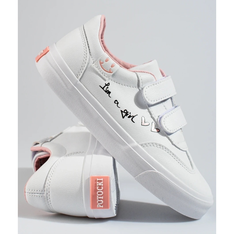 W. Potocki Sportschuhe mit Klettverschluss für Mädchen Potocki weiß 2